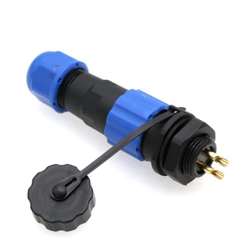 ZBLZGP Connecteur étanche à 2 broches SD13 pour l'aviation - Prise mâle - Prise femelle - Étanche à la poussière - LED - Montage sur panneau - Connecteur de câble d'alimentation électrique
