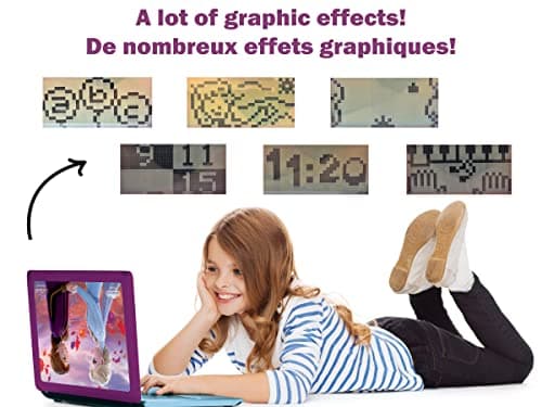Lexibook, La Reine des Neiges, Ordinateur Éducatif Bilingue FRANÇAIS/Anglais, Jouet Filles avec 124 Activités pour Apprendre, S'amuser et Jouer du Piano, Bleu/Violet, JC598FZi1