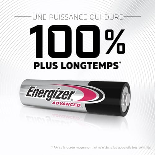 Energizer Advanced - Piles AAA (Lot de 12) Alcaline 1,5V - Haute Performance - Télécommandes, Jouets et Électroniques - Made in EU - Emballage 0% Plastique - Conservation 10 Ans [Exclusivité Amazon]