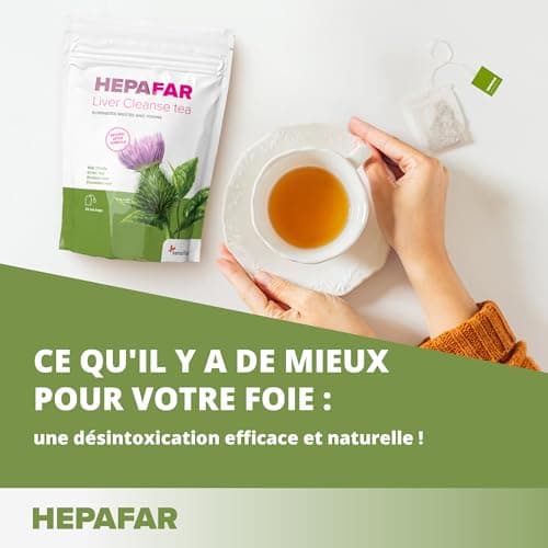 Hepafar Liver Cleanse - thé à base de plantes avec du Chardon-Marie, du thé vert, de la racine de bardane et du pissenlit - 2x20 sachets par Sensilab