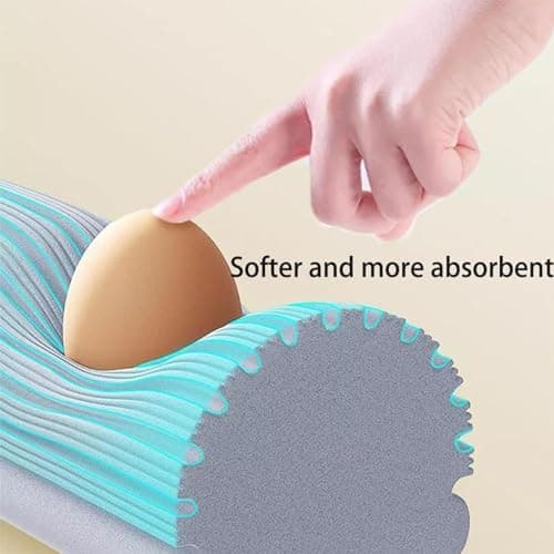 Balai éponge Absorbant, Balai Lave Sol avec 2 éponge PVA absorbante et Réutilisables, Serpillière éponge avec Manche télescopique 110cm, Vadrouille éponge pour Nettoyage de Sol