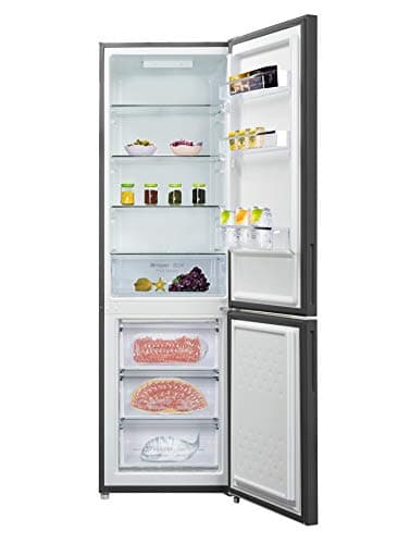 CHIQ Réfrigérateur congélateur bas FBM260L 262L (187+75), Low frost, Acier inoxydable, Portes réversibles, 39 db, 12 ans de garantie sur le compresseur