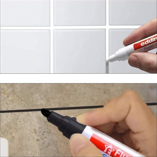 Stylo à Coulis, 6 Pièces Grout Pen, Stylo pour Coulis Tile Grout Stylos Restaurateur Jointoiement Stylo Réparation Marqueur Mur Salle De Bain Plancher Cuisine - Blanc