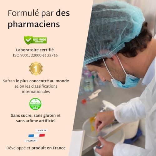 Mium Lab - Gummies Safran Hautement dosé (40mg) et Vit B6 sans sucres - Enfants et Adultes - Formule exclusive - Programme 3 à 6 semaines - Fabriqué en France