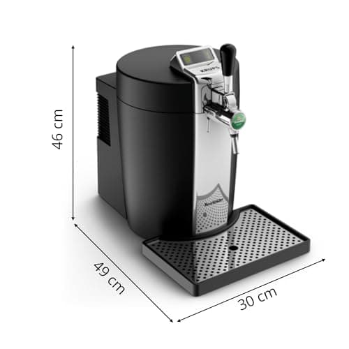KRUPS BEERTENDER Machine à bière pression, Compatible avec les fûts de 5 L, Tireuse à bière, Pompe à bière, Indicateur température, Indicateur volume restant VB700800