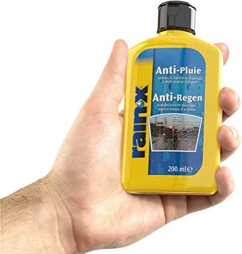 Rain-X Lave Glace Voiture Traitement Anti Pluie Pare Brise Technologie Hydrophobe, Bain et Miroirs 200 ml Insecte, Jaune