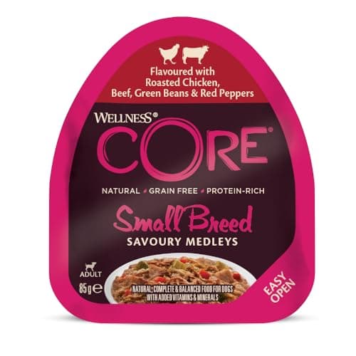Wellness CORE Small Breed Savoury Medleys, Nourriture Humide Chien, Pâtée pour Chiens de Petite Race, à Haute Teneur en Viande, Butcher Selection Mix, 6 x 85 g