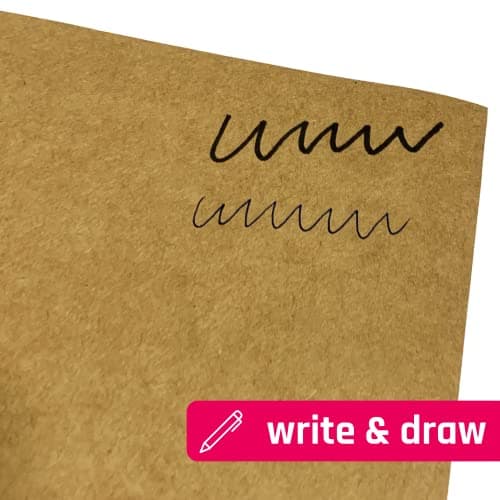 50 feuilles, Papier Kraft Marron Cartonné A5, 200 g/m2