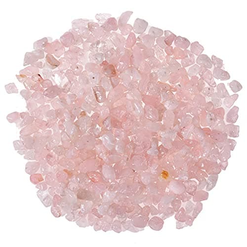 Asingeloo 5-8mm Quartz Rose Naturel Tumbled Chip Pierre Perles En Vrac Forme Irrégulière Percées Perles De Pierres Précieuses Lâches Avec Boîte Pour La Fabrication De Bijoux DIY