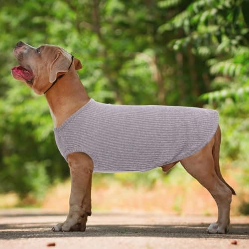 Hjumarayan Tee Shirt Chien - Pull Rayé pour Chien Sweat Chien Fin Pull Chien, Vetement pour Chien Chat T Shirt Chien Tee Shirt Chien Ete T Shirt pour Chihuahua Yorkshire Terriers (Gris XS)