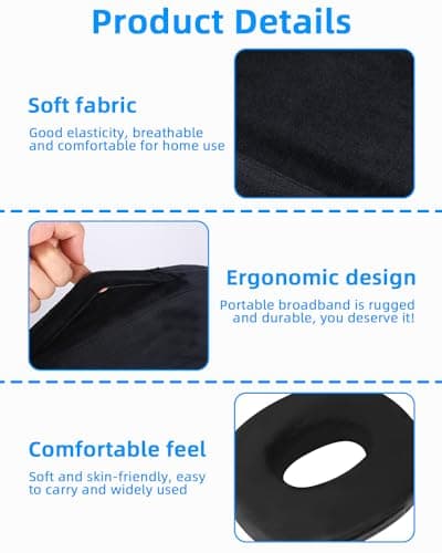 Cushion de Chaise Donut, Coussin Bouée Coccyx Ergonomique,Coussin Orthopédique Rond,Coussin coccyx pour Soulager Hémorroïdes,Coussin Assise Mémoire de Forme,Coussin sciatique pour la Voiture,Le Bureau