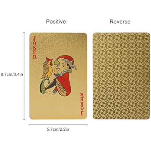 SWINILAYA Lot De 2 Jeu De Cartes 54 - Noir Et Or | Parfaits pour Fêtes, Voyages, Pique-Niques Et Plus