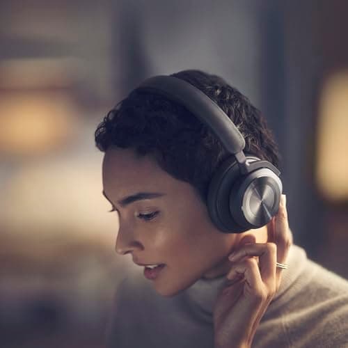Bang & Olufsen Beoplay HX - Casque Haut de Gamme Bluetooth Réduction de bruit Sans Fil, 6 Microphones, Jusqu’à 40 heures d’Autonomie, Casque Audio et Étui de Transport - Noir