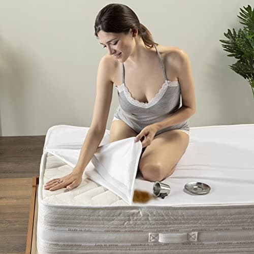 Protège Matelas 90x200 cm Alèse Impermeable en Coton Housse Matelas Protection Lit Adulte et Bebe Drap Alaise pour Incontinence Anti-Acarien Couvre-Matelas Pipi Lavable en Machine avec 4 Élastiques