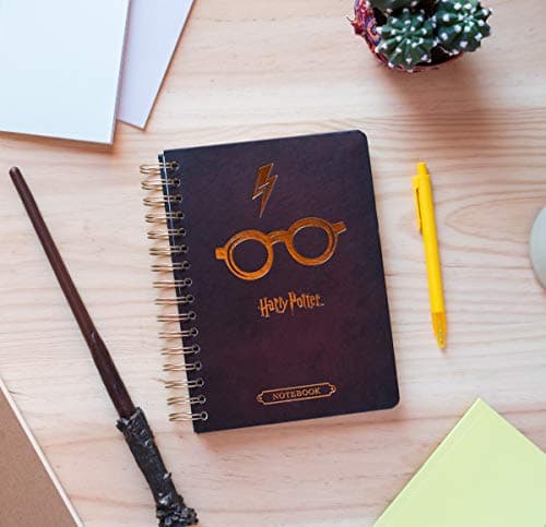 Grupo Erik - Bullet Journal Pointillé Harry Potter - Carnet de Notes A5 - Notebook - Bullet Agenda - Carnet Spirale - Lunettes