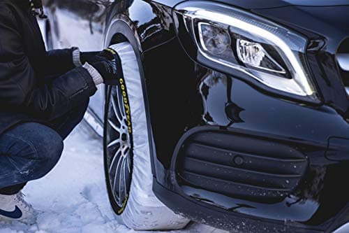 Goodyear Jeu de 2 Chaînes à Neige en Textile pour Voitures Ultra GRIP Taille M, Blanc