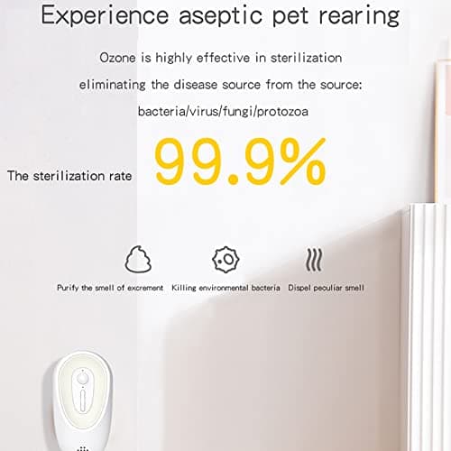 Holzsammlung Désodorisant Litière pour Chat, Désodorisant Marche/Arrêt Automatique, Boîtes à Litière pour Animaux de Compagnie Machine à Enlever les Odeurs, Éliminateur d'odeurs Rechargeable USB