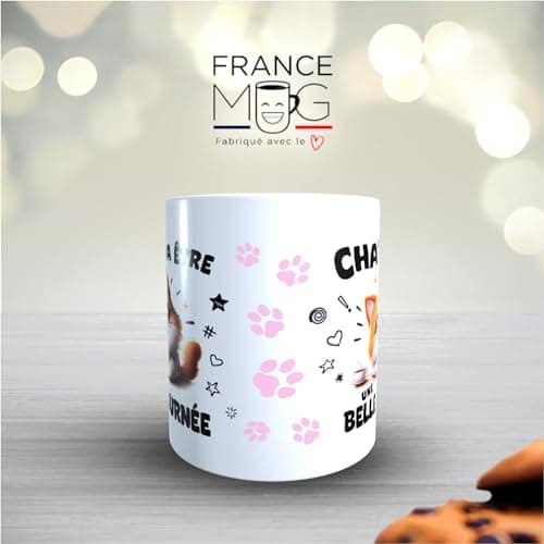 France Mug - 'Chat Va Être Une Belle Journée' II - (Collection chaton) - Café Thé Idée Cadeau Original Anniversaire Amour Animal Famille Ami Collègue Événement