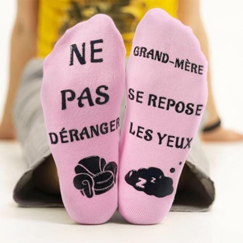 Sunia Cadeau Noel Femme, Chaussettes Humour Femme 39 42,Cadeau Femme Original Utile,Chaussettes Rigolotes Femme,Cadeau Maman Mamie Soeur Nounou,Cadeau Rigolo Anniversaire Saint Valentin Fete des Meres