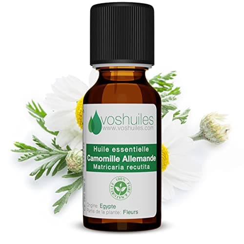 Voshuiles - Huile Essentielle Camomille Allemande - 5mlUtilisation par Voie Cutanée - à Diluer dans Huile Végétale - 100% Pure et Naturelle - HEBBD - Entreprise Française