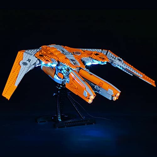 BRIKSMAX Kit d’éclairage à LED pour Lego Marvel Vaisseau des Gardiens de la Galaxie - Compatible avec Lego 76193 Blocs de Construction Modèle- Pas inclure l’Ensemble Lego