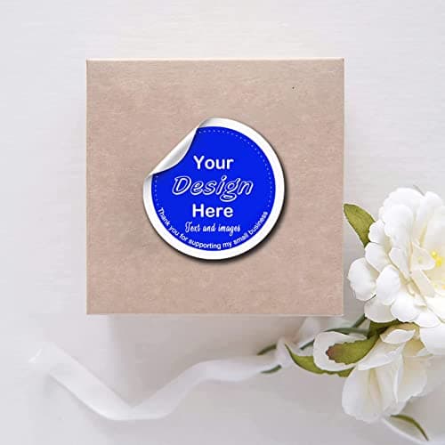 SXLONG 100 Étiquette Autocollants personnalisés Étiquettes personnalisées, personnalisés avec nimporte Quel Texte de Logo pour personnalisées Faites à la Main, Emballage, Bouteille, bocaux, Bougie