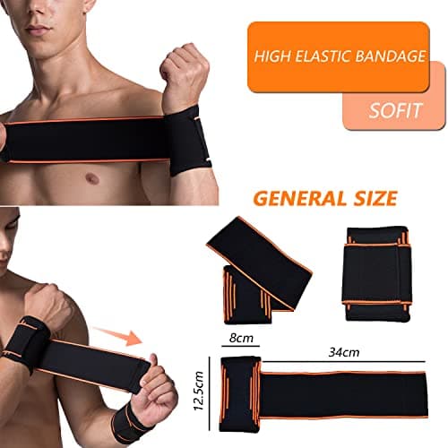 SOLO ACTFIT Support de Poignet, Elastique Compression Poignet pour Tennis, Golf, Gym, Sport et Fitness - Bandage De Soutien pour Homme Et Femme - Taille Unique Réglable