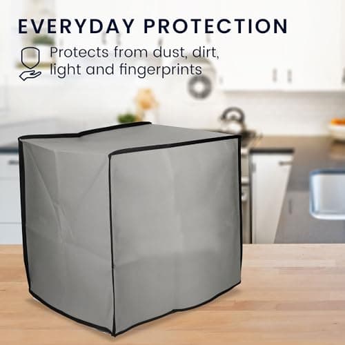 kwmobile Housse compatible avec Cosori Air Fryer 5.5L XXL housse - Housse de protection intégrale pour friteuse à chaud friteuse sans huile - gris clair