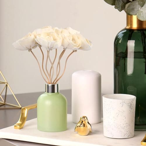 Angoily 8PCS Fleurs de Diffuseur à Roseaux, Diffuseur de Parfum en Rotin, Diffuseur de Fleurs avec Bâtons de Rotin pour Parfum de Pièce Et Décoration de La Maison