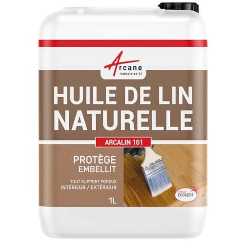 Huile de lin naturelle bois extérieur intérieur - 1 L - ARCANE INDUSTRIES