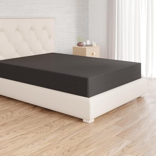 Amazon Basics Drap Housse, 140 x 200 x 30 cm, en Polyester Microfibre pour Matelas Épais jusqu'à 30 cm, Noir