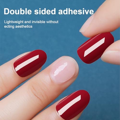 AORHOFJ 10 feuilles/240 pièces autocollants de gel pour les ongles,double face de gel pour les ongles,faux ongles transparents,autocollants pour les ongles artificiels,accessoires de salon d'ongles