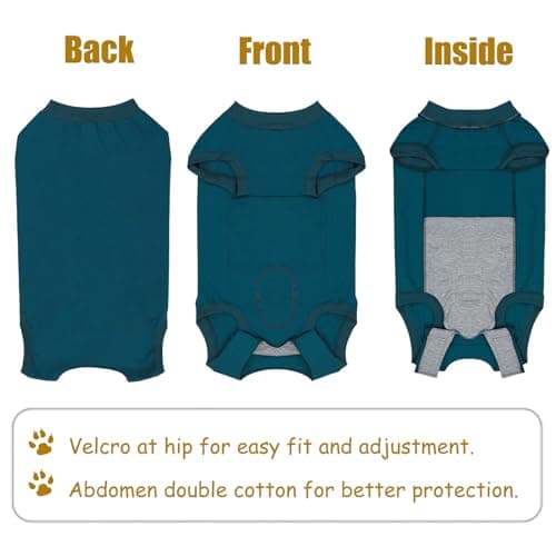 Axcimond Combinaison de Recuperation Chien Body Chien Post Operatoire Protection Chien Body Chirurgical Chien Body pour Chien Femelle Male après Stérilisation Alternative au Collerette Chien Operation
