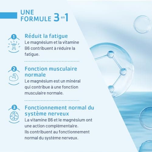 JUVAMINE - Magnésium Marin 300mg + Vitamine B6 - Fatigue - Stress - Equilibre nerveux - Bien être - Système nerveux - Format 4 Mois - 120 Comprimés - Fabriqué en France