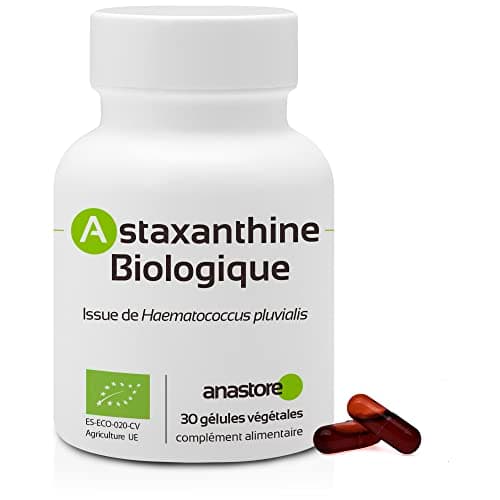 Astaxanthine biologique * 30 gélules végétales / 8 mg * Antioxydant naturel * Énergie + Santé oculaire + Soins de la peau *