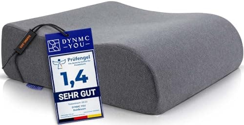 DYNMC you Confortable Coussin Rehausseur Chaise Adulte - Housse Oeko-TEX - Coussin de Chaise Epais de 13cm - Coussin Ergonomique Voiture, Fauteuil de Bureau - Coussin Siege Auto, Bureau de Gris