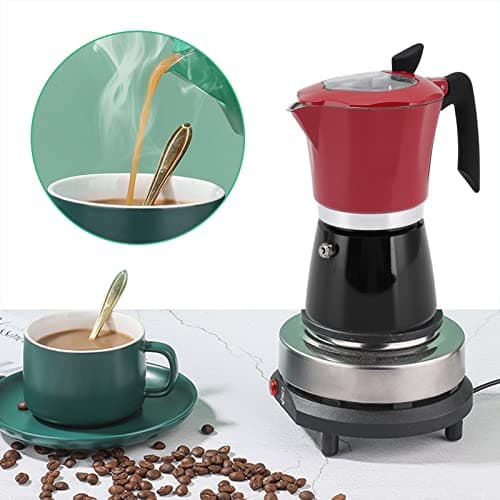 Moka Pot 6 Tasses/300 Ml, Cafetière Portable avec Poignée Anti-brûlure, Cafetière Italienne Classique en Aluminium, Ne Convient Pas à L'induction (N ° 6 Pot 300ML)