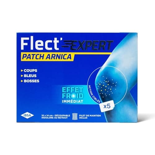 IBSA Pharma - Flect'Expert - Patch Arnica 5 patchs - Bleus, coups, bosses - Effet Froid immédiat - Dispositif médical