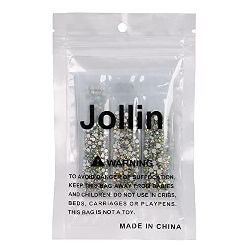 Jollin ss4 ~ ss12 -3 456 strass à dos plat en verre pour nail art, taille 6,, Cristal AB, Mixed SS4 5 6 8 10 12