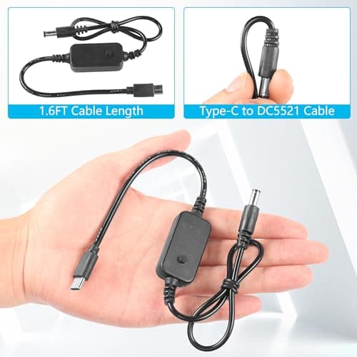 CERRXIAN Câble adaptateur USB C vers DC PD de 1,6 m avec 10 embouts de connexion, câble d'alimentation de type C vers DC, tension réglable 5 V-9 V-12 V-15 V-20 V PD, câble de charge rapide