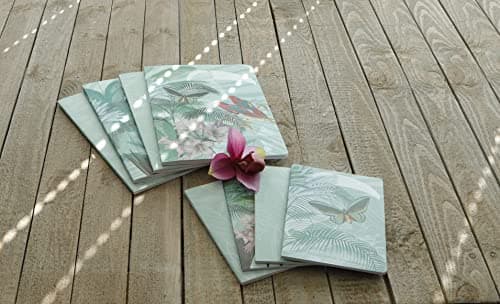 Clairefontaine 115763C - Un Cahier Piqué Motifs Végétal A4 21x29,7 cm 96 Pages Lignées avec marge papier blanc 90g - Collection Jungle Harmony - 2 visuels, livraison aléatoire
