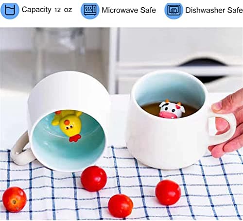 Biigming Tasse Tigre 3D, Tasse Aniaml 3D en Céramique, 350 ml Mug Humour Faite à la Main, Tasse à Café comme Cadeaux pour Noël, Anniversaire, Femmes, Enfants(Tigre)