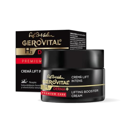 Crème de nuit intensive pour le visage, Effet hydratant, redonne fermeté et élasticité à la peau, 50 ml, Gerovital H3 Derma+ Premium Care