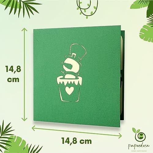 paperdora® Carte Pop-Up 3D „Noël“ avec Enveloppe et Cachet de Cire - Carte de Vœux Carte Cadeau Bon Cadeau