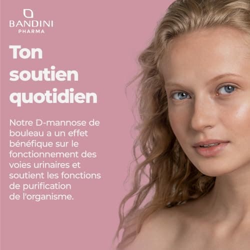 Bandini® D-Mannose Pur 2000mg par Dose Quotidienne,180 Gélules 100% Végétalien, Améliore la Santé des Voies Urinaires, Capsules pour combattre la Cystite, Pour Femmes et Hommes, Biodisponible