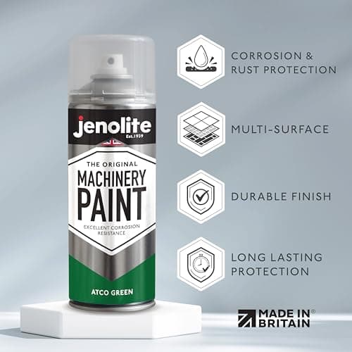 JENOLITE Peinture aérosol multi-surfaces résistante à la corrosion pour une finition durable - Vert ATCO - 400 ml