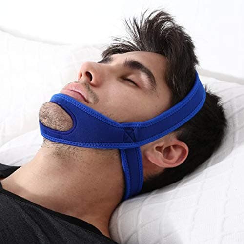 Mentonnière, Mentonnière Anti-ronflement, Bande Buccale pour Dormir, Dispositif de Réduction des Ronflements Réglable et Respirant pour que L'utilisateur Reste fermé Pendant le