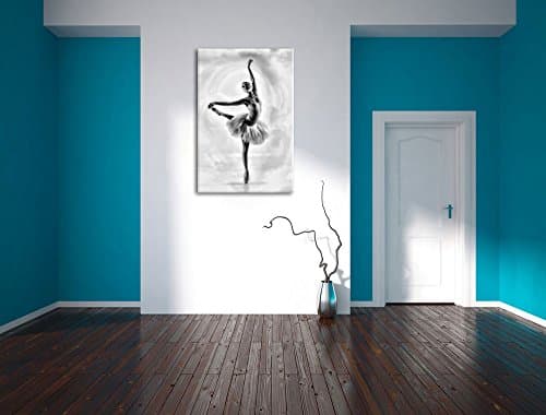 Pixxprint Ästhetische Ballerina ALS Leinwandbild/Größe: 60x40 cm/Wandbild/Kunstdruck/fertig bespannt