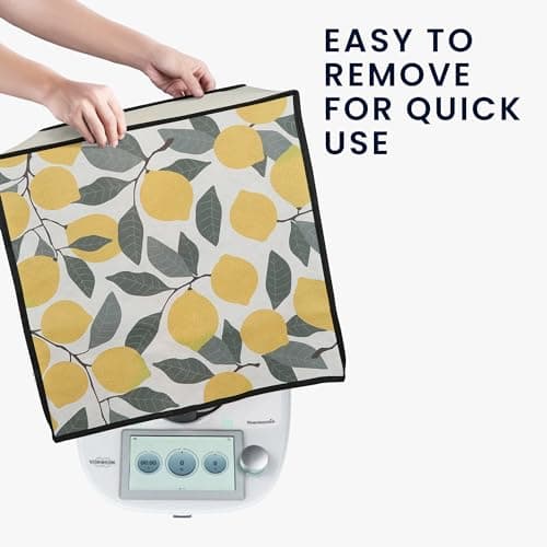 kwmobile Housse Compatible avec TM6 - Housse de Protection intégrale pour Robot de Cuisine - Jaune-Vert-Beige