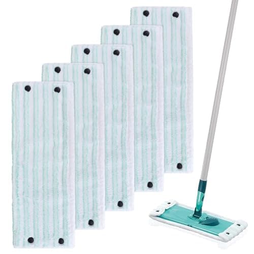 Sgizoku Recharge de tête de mop pour Leifheit Clean Twist/Combi M Micro Duo -Chiffon à Franges 42 x 15cm,moppe Compatible leifheit serpillière,serpillères de Rechange en Microfibre pour Tous Les sols